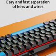 CACMechanical Keyboard, 68 Keys RGB Backlight Wired Keyboard with Blue