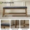 thumbnail image 2 of Vknow Furniture Upholstered Open Shelves Bench, Black, 300 lb Limit, 2 of 6