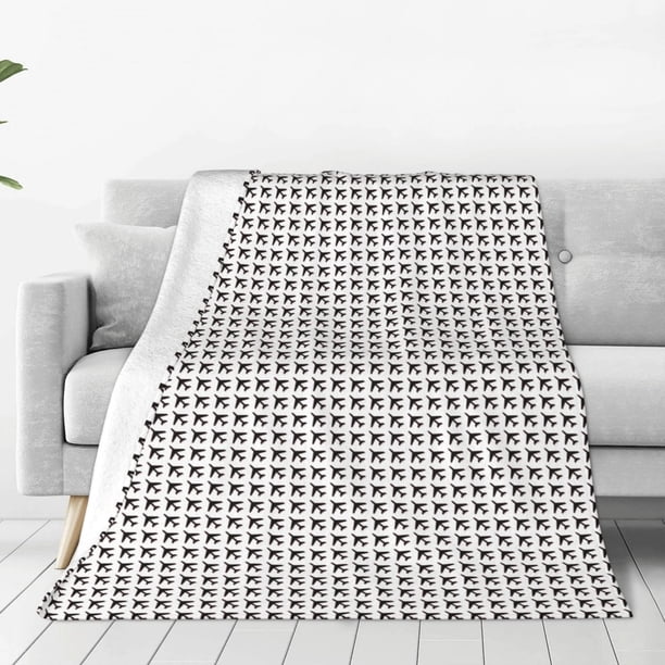 Balery Airplane Manta de Felpa Suave y Acogedora – Cobija de Franela Aterciopelada para Cama, Lavable y Cálida para Sofá, Mascotas, Transpirable-40"x30"