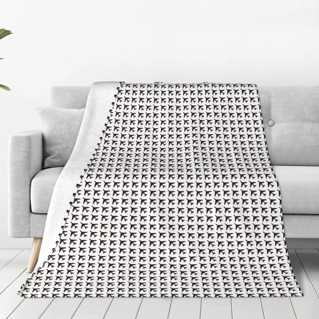 Balery Airplane Manta de Felpa Suave y Acogedora – Cobija de Franela Aterciopelada para Cama, Lavable y Cálida para Sofá, Mascotas, Transpirable-60"x50"