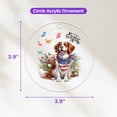 thumbnail image 4 of Brittany Spaniel Celebrates Spring and Enjoys a Happy Easter Acrylic Round Ornament Brittany Dog Lover Gifts Idea Home Tree Decor - 02001, 4 of 4
