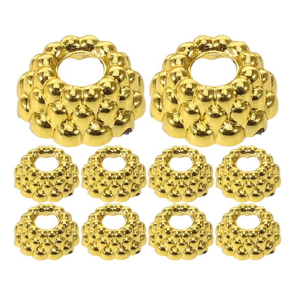 100pcs Round Ornament Caps for Christmas Tree DIY Decorations Golden Replacement Hangers