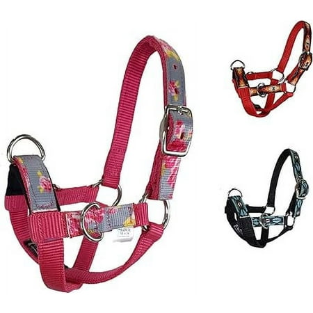 Tahoe Tack Nylon Overlay Sheep and Goat Training Halter with Padded Noseband and 6 Month Warranty