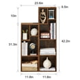 thumbnail image 3 of Javlergo Set of 2 Wood Bookcase, 9 Cubes Storage Display Shelf, Free Standing Bookshelf for Living Room, Bedroom, Kids Room, Office, Brown, 3 of 5