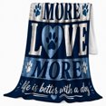 thumbnail image 2 of Rustic Dog Lover Artwork Life Is Better Dog, Playful Pet Portrait Pattern, Warm Flannel Blanket for Ranch House and Living Room, Dog Lovers Father's Day Gift, Pet Lover Home Decor, 2 of 9