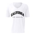thumbnail image 4 of JAJAHO Oversized T Shirt Men's Summer V Neck Short Sleeve Tee City Letter Print Basic Shirts Baggy Streetwear Versatile Tops, 4 of 4