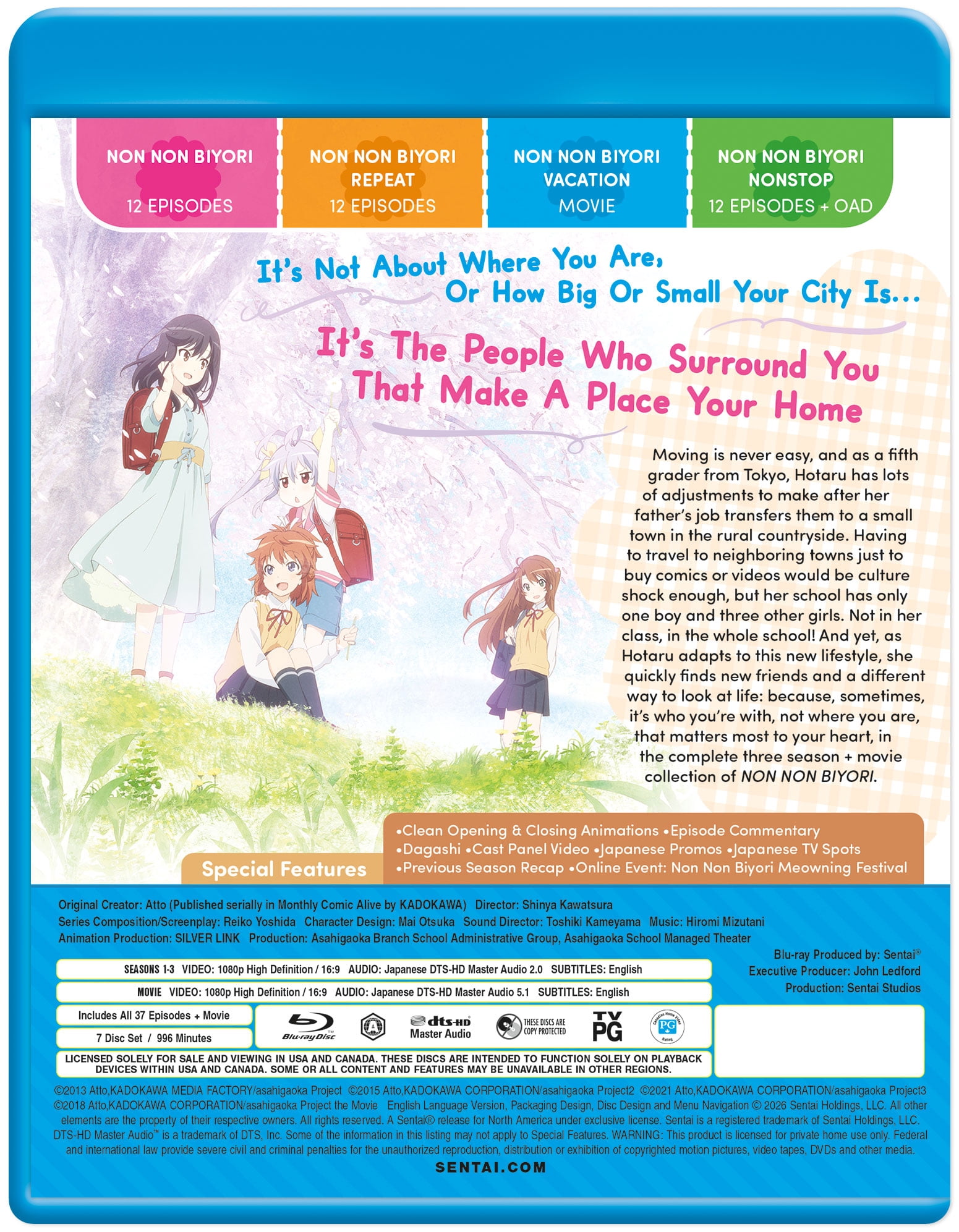 Non Non Biyori: Complete Series (Blu-ray), Anime, AMC