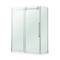 thumbnail image 2 of OVE Decors Bel Soft-Close Stainless Steel 3-Piece 60" Base/Door Corner Shower Kit, 2 of 19