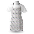 thumbnail image 3 of Hipster Apron Teenager Fun Pattern with Mustache Photo Camera Scooter Sneakers and Sunglasses, Unisex Kitchen Bib Apron with Adjustable Neck for Cooking Baking Gardening, Multicolor, by Ambesonne, 3 of 3