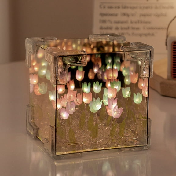 DIY Cube Flower Sea Night Light - Handmade Acrylic Kit, Decorative - Creates Stunning Lighting, Easy to Assemble - for Home and Gifts