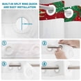 thumbnail image 3 of No Hook Shower Curtain with Built-in Rings - Red Gnomes Christmas Washable Waterproof Fabric Bathroom Curtains for Hotel,Rentals, Stall 36 X 72 Inch , Winter Cardinal Snowflake Pine Tree, 3 of 9
