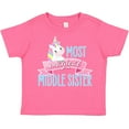thumbnail image 3 of Inktastic Most Magical Middle Sister Cute Unicorn Girls Toddler T-Shirt, 3 of 5