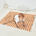 thumbnail image 2 of Orange and White Diamond Pattern Blanket,Comfortable Soft Flannel Throw Blanket,All Season,Warm Lightweight Blankets for Sofa Bed Couch Living Room Chair,30"x40", 2 of 4