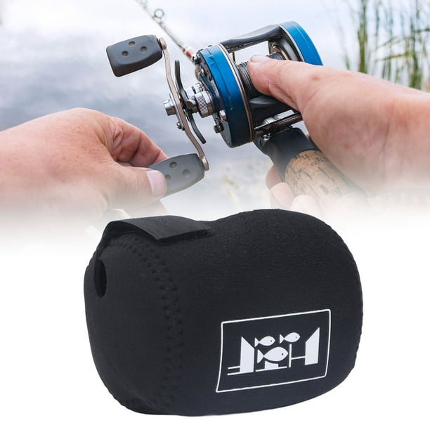 Gupbes Fishing Reel Cover, Baitcaster Reel Cover Hook And Loop Design Portable Protective For Fishing Rods