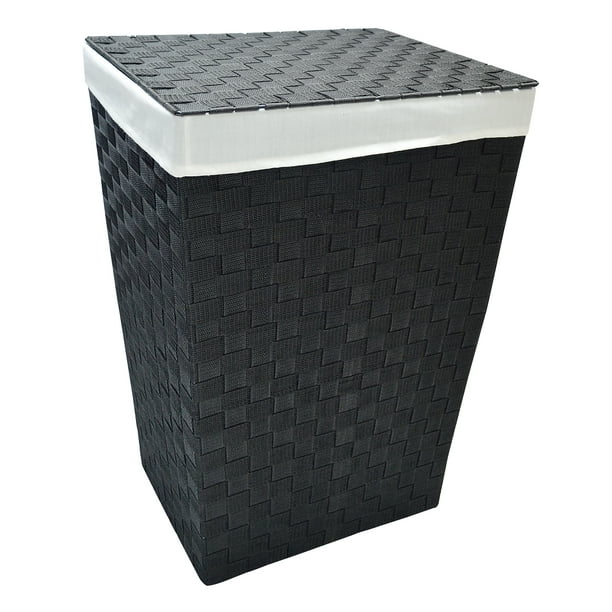 Mainstays Woven Strap Hamper with Lid and Liner