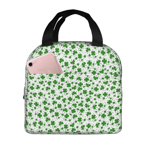Easygdp St Patrick's Day4 Bolsa Térmica Premium - Tela Oxford Impermeable, Gran Capacidad, Bolsillo Frontal, Unisex para Trabajo, Escuela, Actividades al Aire Libre y Picnics