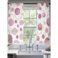 thumbnail image 2 of Pin Polka Dots Sheer Curtains 63 Inch Length 2 Panels Set - Light Filtering Window Treatments, Modern Abstract Art Rod Pocket Semi Curtains for Living Room/Bedroom/Kitchen Décor, 104"W x 63"L, 2 of 7