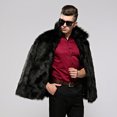 thumbnail image 2 of Hombres Sólido Casual Stand-up Collar Faux Cardigan Chaqueta de invierno de doble botonadura Abrigos Pompotops oipoqjl21444, 2 of 6