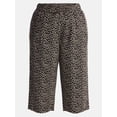 thumbnail image 5 of Terra & Sky Women’s Plus Cropped Linen Blend Pants, 27” Inseam, Sizes 0X-5X, 5 of 5