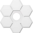 thumbnail image 1 of Ekena Millwork CMP32DY-07000 32 in. OD x 7 in. ID Square Daisy Architectural Grade PVC Contemporary Ceiling Medallion, 1 of 1