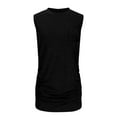 thumbnail image 4 of HUJlwoi Womens Tank Tops Ruched with Boat Neck Tunic Shirts Fashionable Solid Color Pocket Blouses Summer Wrokout Casual Sleeveless Clothes, 4 of 6