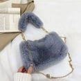 thumbnail image 2 of Bolso de mano de felpa para mujer, mini bolso de mano lindo y esponjoso, bolso de mensajero de felpa de moda, bolso cuadrado, 2 of 5