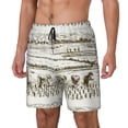 thumbnail image 2 of Haiem Rice Harvest Mens Swim Trunks with Compression Liner 2 in 1 Swimming Shorts Stretch Swimwear Quick Dry,Board Shorts-Small, 2 of 9