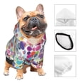thumbnail image 3 of Fotbe Colorful Watercolor Dots Sudadera con Estampado para Perros Pequeños – Suéter con Capucha para Mascotas, Tela Suave de Forro Polar con Bolsillo-X-Large, 3 of 7