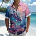 thumbnail image 5 of adaychics Mens Hawaiian Shirts Sea Turtle Short Sleeve Button up Beach Shirts Summer Casual Tops Daily Wear, 5 of 7