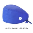 thumbnail image 4 of Pack of 3 Operating Hats Doctors Long-time Service Pure Color Scrub Professional Assorted Colors Tie Back Sweatband Working Caps blue, 4 of 6