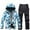 Black, variant on Valora Men's Suits Winter Casual Fashion Trend Snowboard Double Snowboard Warm Snowwear Suit for Men and Women versatile Sportswear for Cold Weather outdoor adventures Sky Blue S