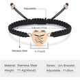 thumbnail image 2 of Angel Wings Cremation Jewelry Heart Urn Bracelet for Ashes for Women Men Adjustable Memorial Keepsake Rope Urn Bracelet, 2 of 7