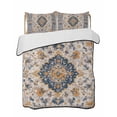 thumbnail image 2 of Boho Chic Ethnic Full Size Down Alternative Comforter, Lightweight Comforter Quilt Bedding Set with Pillow Shams Orange Blue Vintage Tribes All Seasons Bed Comforter Duvet Insert 78"x90", 2 of 7