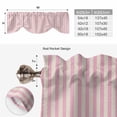 thumbnail image 6 of Pink Striped Tie Up Valance Curtains for Windows, Kitchen Curtains Window Treatments, Modern Simple Farmhouse Beige Vintage Short Window Shades Valances for Bedroom Bathroom Cafe 42"x18", 6 of 8