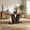 Brown Black, variant on Fnova 47.24" Rectangular Farmhouse Dining Table, Wood Coffee Table for 4 People, Modern Kitchen Table for Dining Room, Brown (Chairs Not Included)