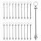 thumbnail image 2 of 20 Piezas de Llaveros de Cuentas de Metal Plateado, Suministros para Hacer Llaveros de Cuentas, Suministros para Proyectos de Bricolaje A Granel, Suministros para Regalos, 2 of 5