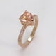 thumbnail image 5 of Anillos de compromiso con forma de corazón y cristales de moda para mujer, talla 7 (oro rosa), 5 of 7