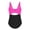 Black, variant on GYRATEDREAM Kid Girls One Piece Swimsuit Children Color Block Adjustable Straps Beach Bathing Suit Backless Swimwear for 5-12 Years