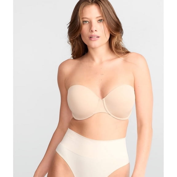 Lauren Ralph Lauren Women's Luxe Smoothing Convertible Strapless Bra 4L0056 - Light Truffle, Size 36A