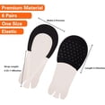 thumbnail image 3 of Womens Toe Topper Socks with Invisible SlingBack 6 Pairs Low Half Cut No Show Toe Covers for Heels, 3 of 6