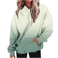thumbnail image 2 of HAPIMO Gradient Sweatshirt for Women Pocket Drawstring Pullover Tops Solid Color Long Sleeve Relaxed Fit Womens Hoodie Sweatshirt Teen Girls Clothes Green, 2 of 6