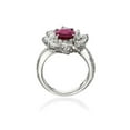 thumbnail image 3 of HeartsAndYou 2ct Natural Ruby & Diamond Engage Ring Halo Cocktail Flower 14k SOLID White Gold, 3 of 9