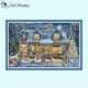 thumbnail image 3 of Kits de punto de cruz de la serie Joy Sunday para decoración del hogar, lienzo impreso, bordado, bricolaje, invierno, navidad, Aida, 14CT, 16CT, 11CT, 3 of 4