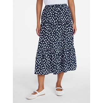 No Boundaries Lace Insert Tiered Maxi Skirt, Women's XXS-XXL