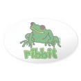 thumbnail image 1 of CafePress - Ribbit Frog Oval Sticker - Sticker (Oval), 1 of 1
