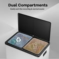 thumbnail image 3 of 16 Gallon Kitchen Trash Can, 30L+30L Step Dual Recycling Bin with 2 Removable Barrel, Wide Step Pedal, Soft Close Lid, Large Stainless Steel Garbage Can for Home and Office, 3 of 7