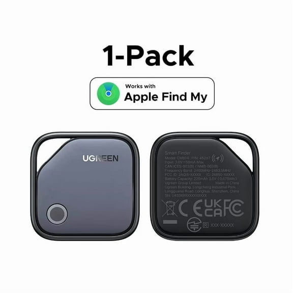 UGREEN SmartTag for Apple Find My | Bluetooth Tracker for Keys, Wallets & Bags | Up to 2-Year Battery Life [iOS Only]