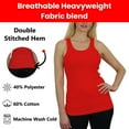 thumbnail image 4 of 3-Pack Women's Regular Fit Cotton Blend Ribbed Tank Tops - Soft Breathable, Gym & Lounge Wear (M-2XL), 4 of 5