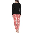 thumbnail image 4 of Renewold 2pcs Christmas Pajamas Sets Holidays Family Matching Sleepwear Long Sleeve Adult Athletic Clothing HO-HO-HO Snowman Nightwear Loungewear for Women Size 6XL, 4 of 5