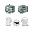thumbnail image 2 of Fsddascl Teal Black Plaid Small Toaster Cover 2 Slice, Kitchen Appliance Covers, Farmhouse Teal Black Checkered Toaster Oven Cover with Loop, Bread Machine Cover Polyester Dust Cover Protection, 2 of 5